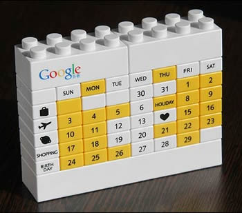 Google calendar lego